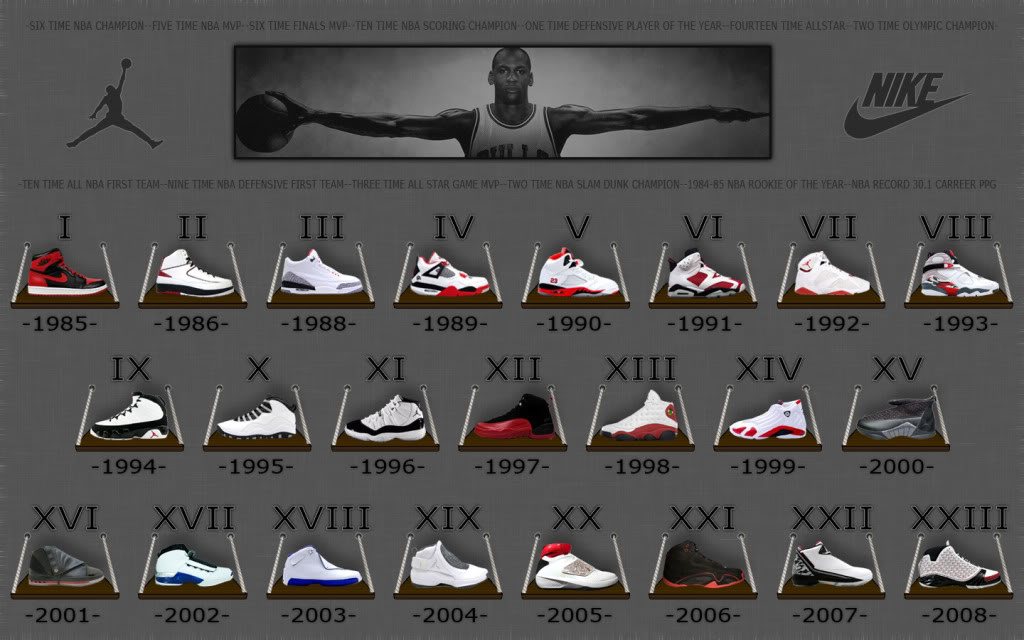 jordan shoes through the years
